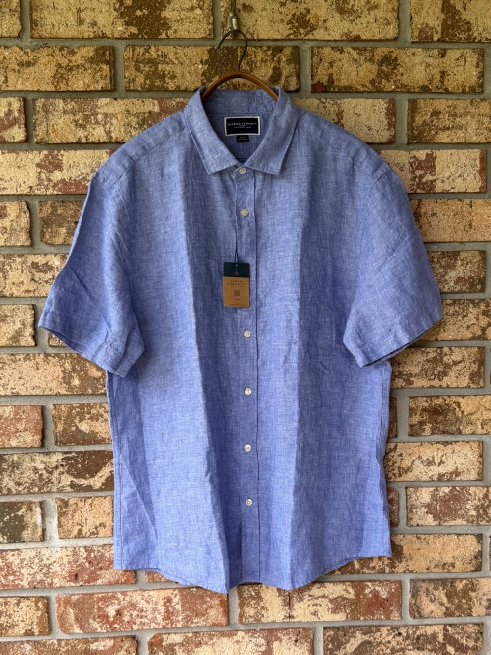 Men’s Charles Tyrwhitt Shirt Size XL 100% Linen Excellent Condition! NWT